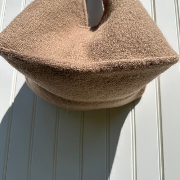 Lauren Manoogian Baby Bindle Bag Putty Cork Camel Highland Wool Alpaca Knit NWT - Picture 8 of 16